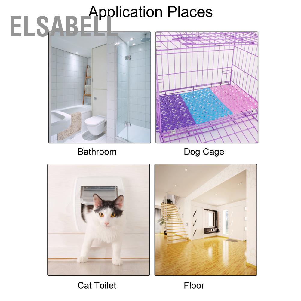 Elsabell 4 Màu Sắc Chó Mèo Thú Cưng Thảm Nhựa Ghép Rỗng Chống Trượt Cho Lồng Sàn Phòng Tắm