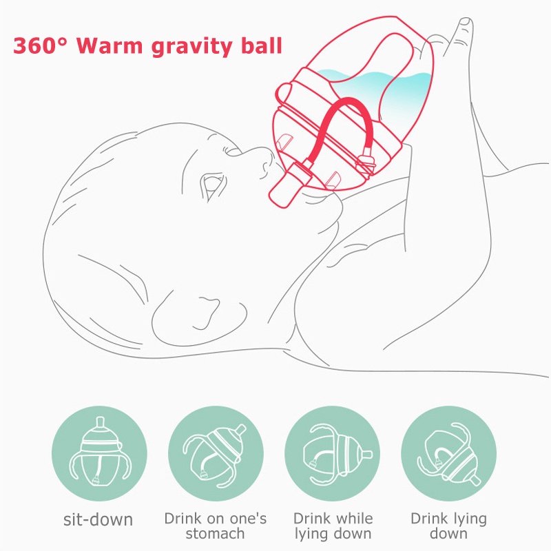 Bình sữa không BPA 150ml 250ml có tay cầm bằng silicon màu nâu cho trẻ sơ sinh