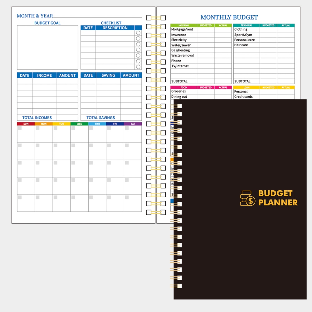 Imoda1 Cuốn Sổ Ghi Kế Hoạch Hàng Tháng Ba Màu Đen Hồng Phong Cách ins Tối Giản Dành Cho Văn Phòng