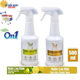 Nước lau kính ,Lau bếp đa năng cao cấp On1 500ml tinh dầu tràm, tinh dầu chanh- Hàng chính hãng N6701