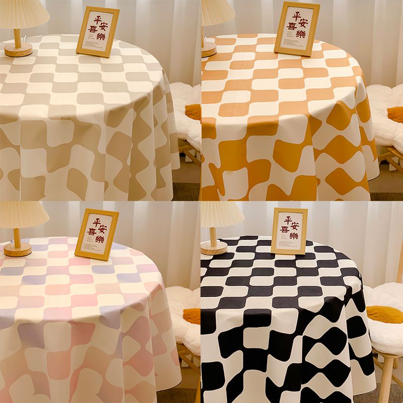 Khăn Trải Bàn Cà Phê Vải flannel Họa Tiết Caro Cổ Điển