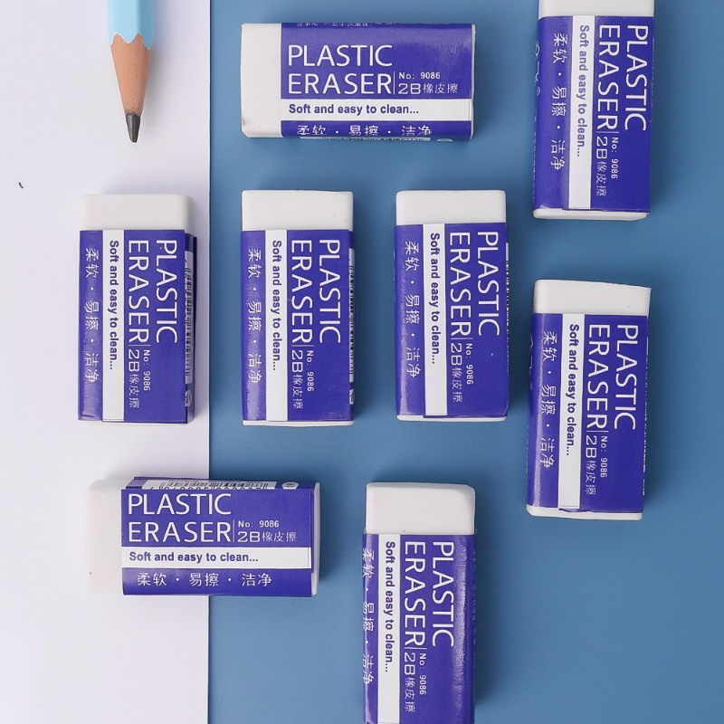 Cục Tẩy / Tẩy Bút Chì 2b Hình Chữ Nhật Bằng Cao Su Mềm Màu Trắng Dành Cho Học Sinh / Văn Phòng