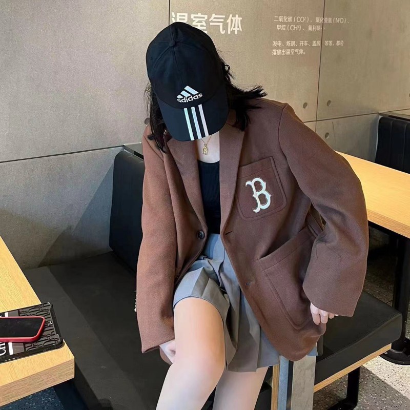 Áo Khoác Vest Chính Hãng 100% Thương Hiệu mlb ny Form Rộng Thời Trang Cho Nam Và Nữ