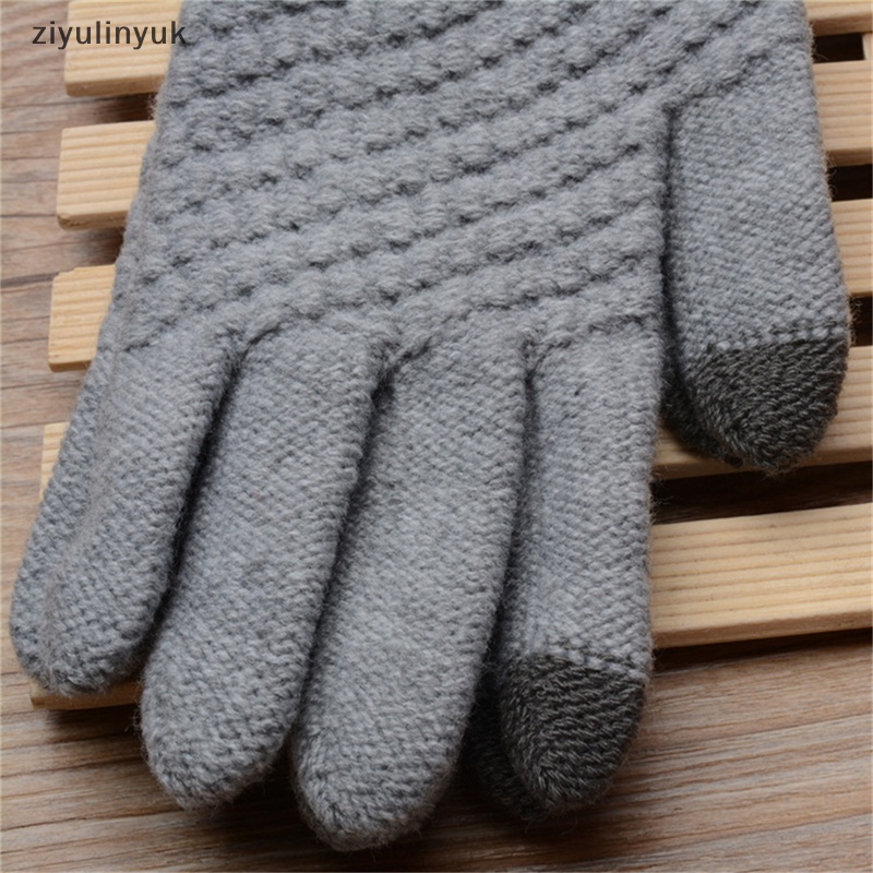Ziyulinyuk Găng Tay Dệt Kim Co Giãn Giữ Ấm Mùa Đông Có Thể Chạm Màn Hình Cảm Ứng Dành Cho Bạn Nữ en