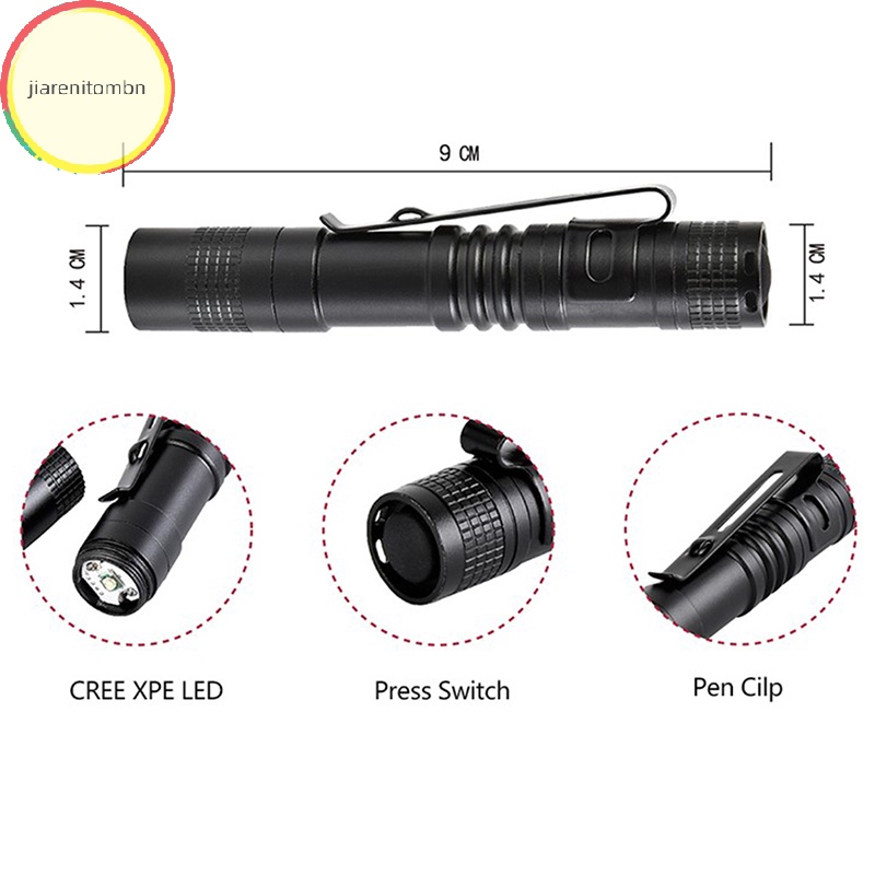 Đèn Pin led xpe-r3 mini Hình Cây Bút Bỏ Túi Tiện Dụng Khi Đi Cắm Trại