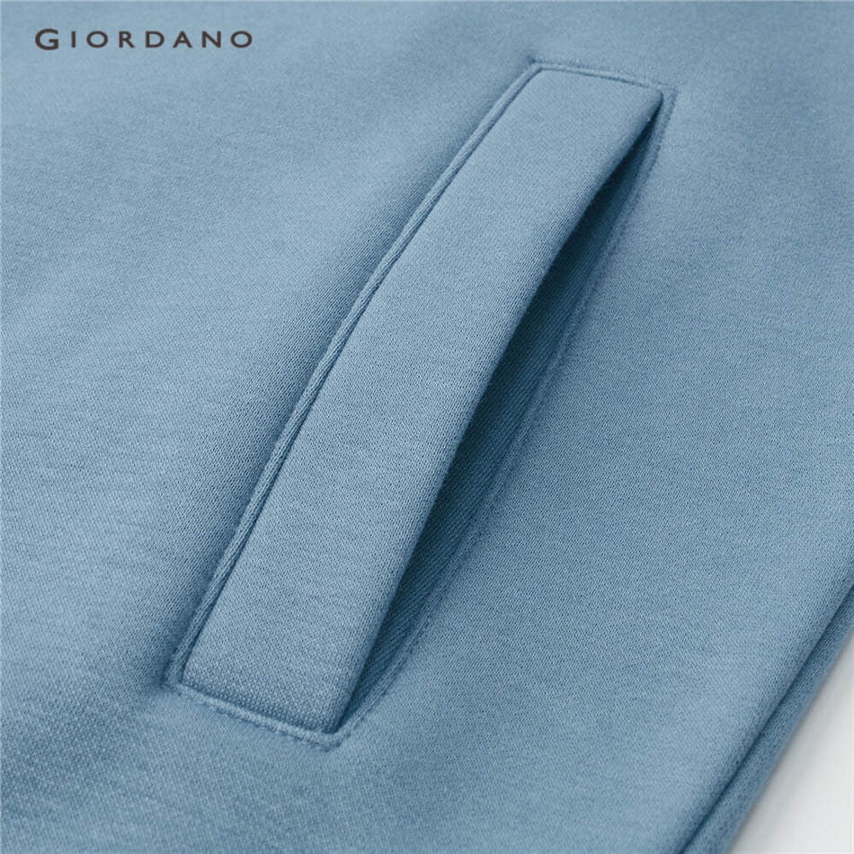 GIORDANO MEN Contrast color raglan sleeve fleece bomber jacket 01073859