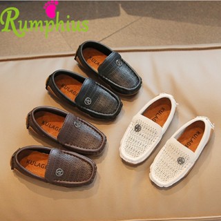  Rumphius Giày Lười Da Đế Mềm Chống Trượt Màu Trơn Dễ Phối Đồ Cho Bé Trai Và Gái size 21-30 
