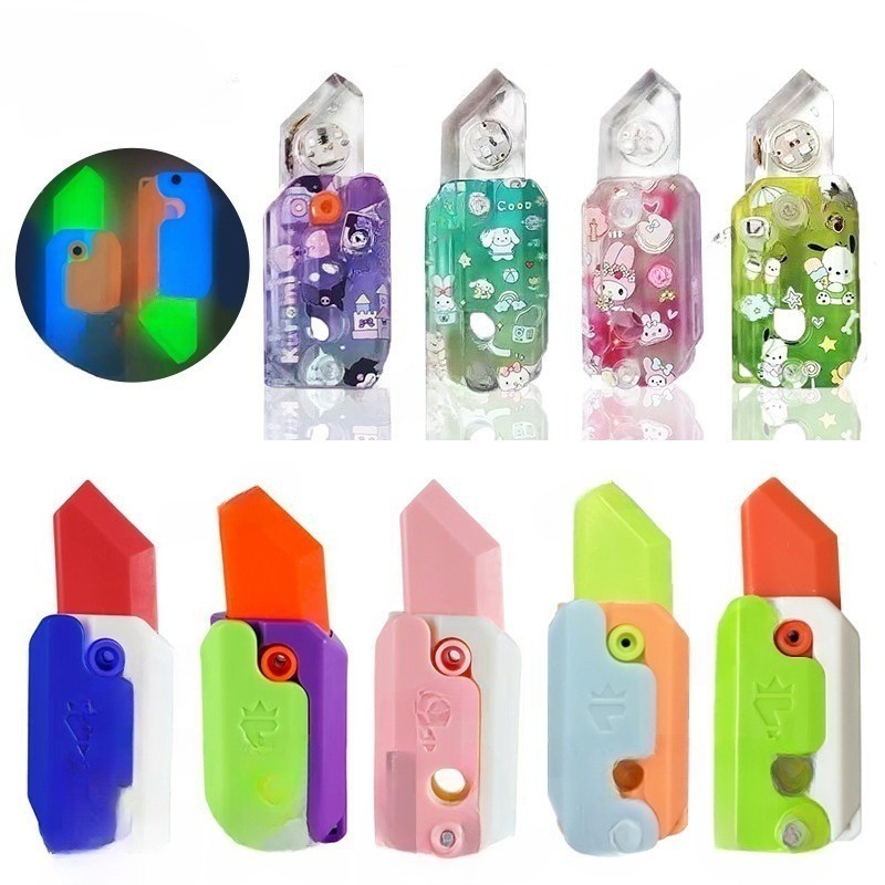 Sanrio Đồ Chơi Con Dao Kéo Và Cà Rốt 3d Bằng Nhựa Có Đèn led Phát Sáng Nổi Tiếng