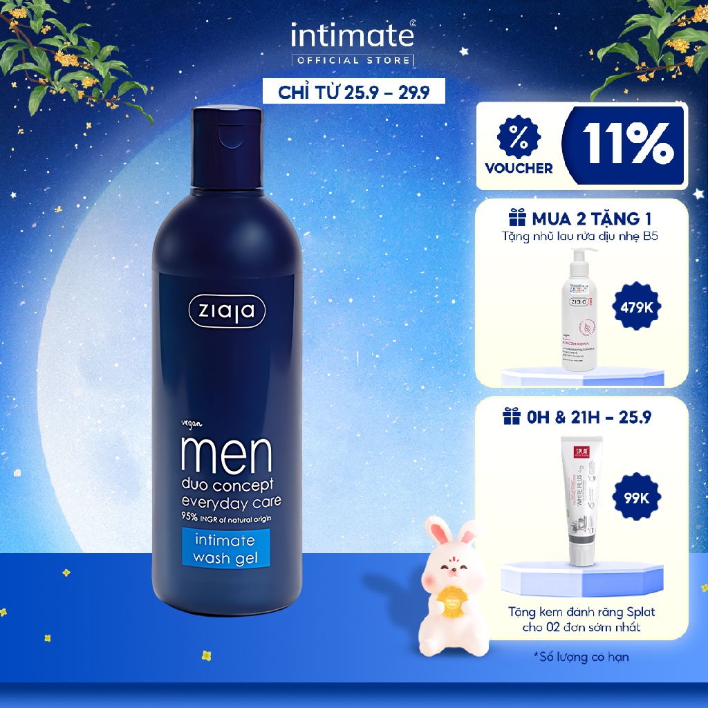 Dung Dịch Vệ Sinh Intimate Dành Cho Nam Men Duo Concept Everyday Care ZIAJA Giúp Dưỡng Ẩm, Duy Trì pH, Giảm Mùi Hôi300ml