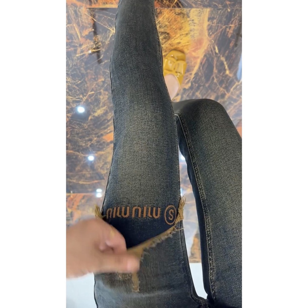 Hàng Châu Âu Mùa Thu 2023 Quần Jean skinny Mỏng Ôm Mắt Cá Chân Dễ Phối Đồ Màu Sắc Nhìn Thấy Phong Cách Mới Mùa Thu Cho Nữ