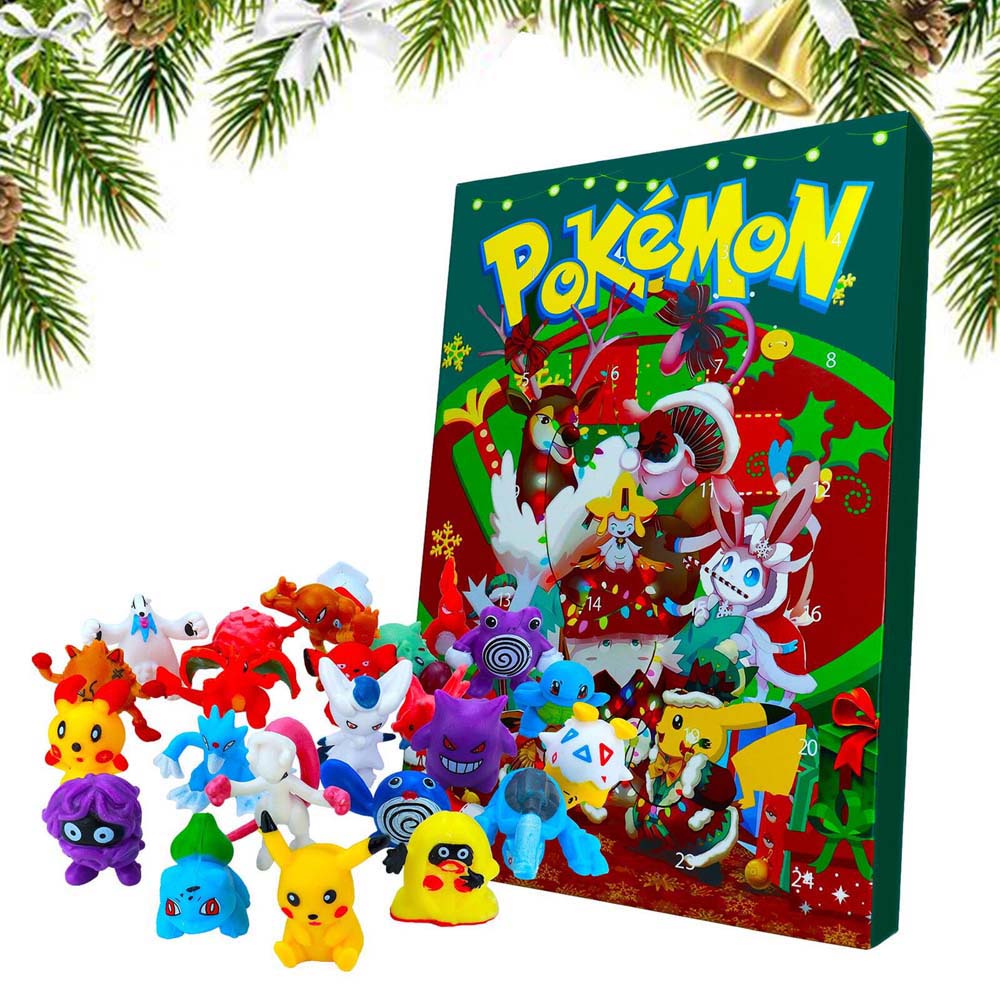 2023 Christmas Pokemon Figure 24 Days Countdown Advent Calendar Surprise Gift