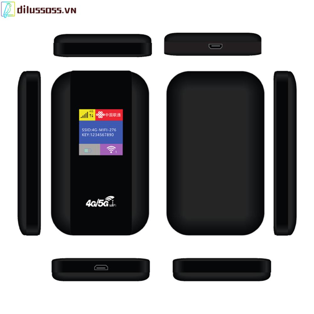 Máy Phát wifi 4g dilussoss.vn 150mbps Có Khe Thẻ sim 2100mah