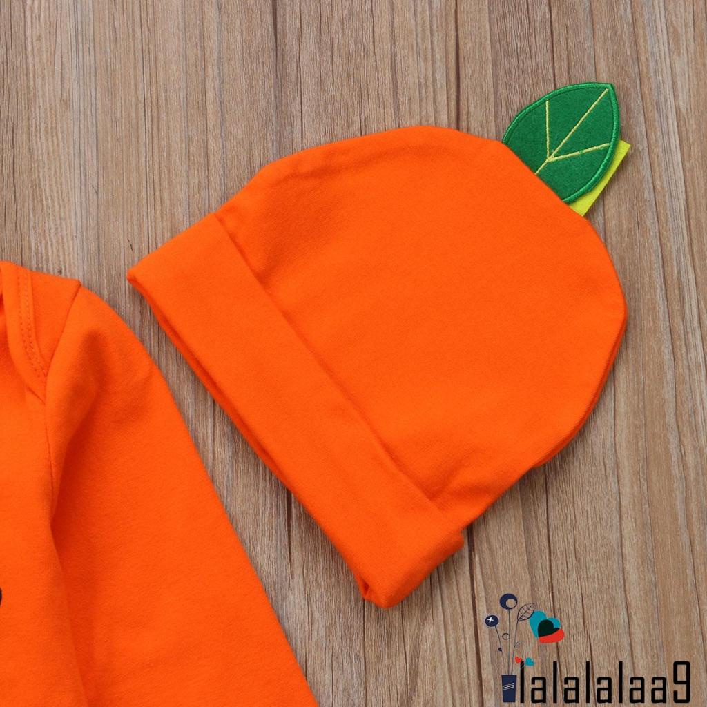 La-infant set Áo Liền Quần + Quần Dài + Nón Họa Tiết halloween Dễ Thương Cho Bé