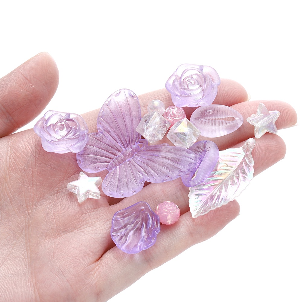 St.kunkka 20g Giá Đỡ Hạt Nhựa acrylic Hỗn Hợp Hình Hoa Bướm Làm Trang Sức diy