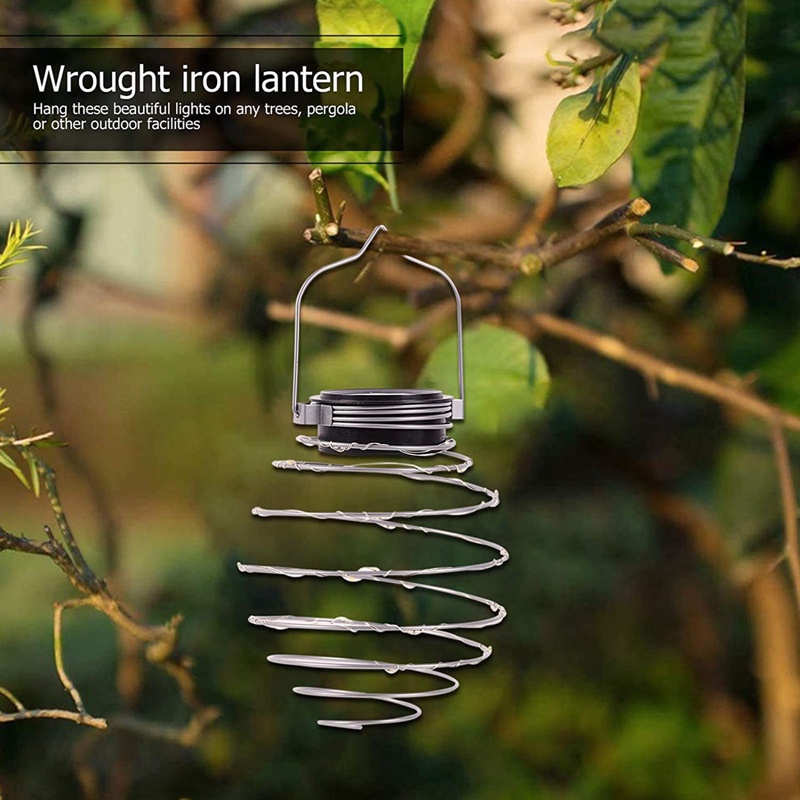 Set 1 / 4 Đèn led Năng Lượng Mặt Trời Chống Thấm Nước Treo Trang Trí Sân Vườn Ngoài Trời