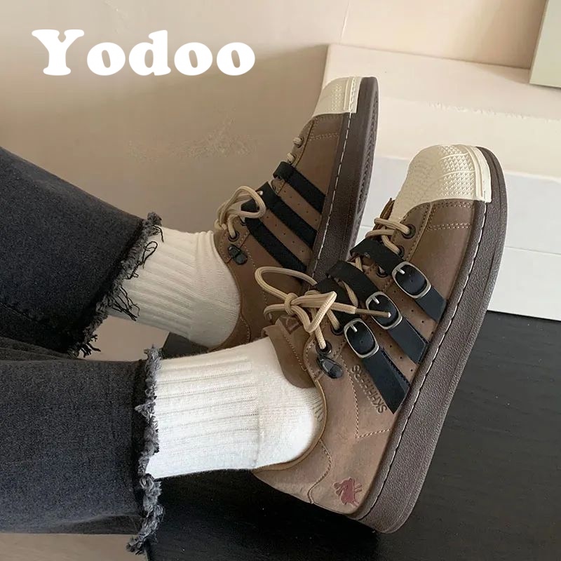 Yodoo giày thể thao nữ giày sneaker nữ Thoáng Khí 2023 hot trend Bảnh bao Độc lạ Đẹp mắt Độc đáo FLF2393FU439Z230926