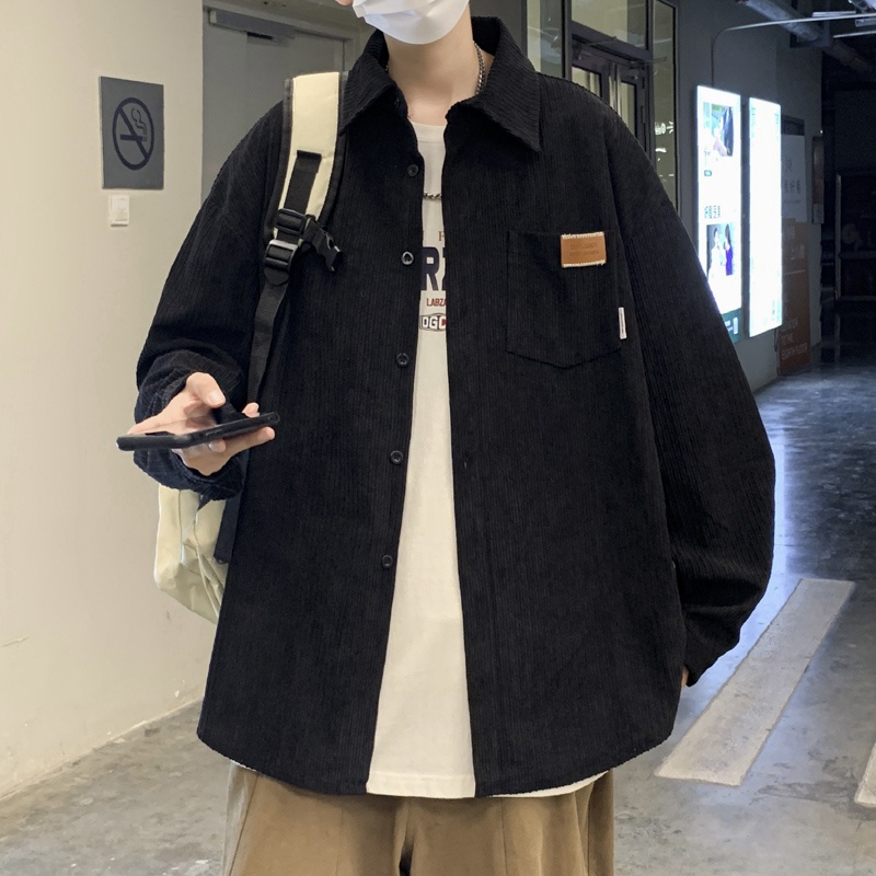 Áo Sơ Mi Nam Tay Dài Dáng Rộng Thời Trang Trẻ Trung