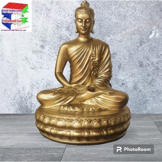 Tượng phật bổn sư thích ca mâu ni, phật đức thích ca cao 34cm trang trí nhà cửa thờ phật, cây cảnh, bể cá, sân vườn...