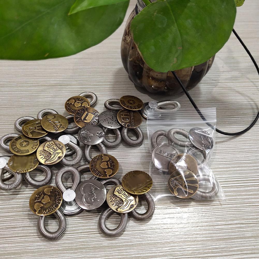 Dây Thắt Lưng Co Giãn Có Nút Kim Loại Tháo Rời Được Dành Cho Quần Jean Co Giãn x5p4