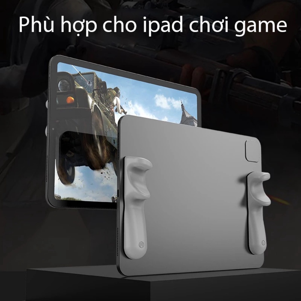 Tay cầm chơi game kiêm Giá đỡ dạn dán keo mặt lưng trên máy tính bảng ,