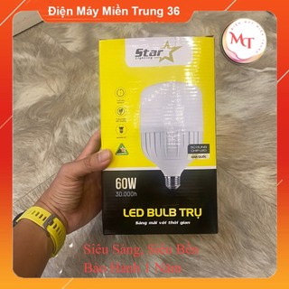 Bóng đèn búp trụ 60w 50w 40w đèn led buld trụ siêu sáng tiết kiệm điện kín nước điện bóng đèn đui vặn e27