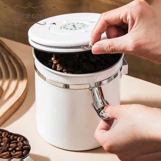 Coffee canister 1.2l/1.5l/1.8l 304 stainless steel airtight coffeeware
