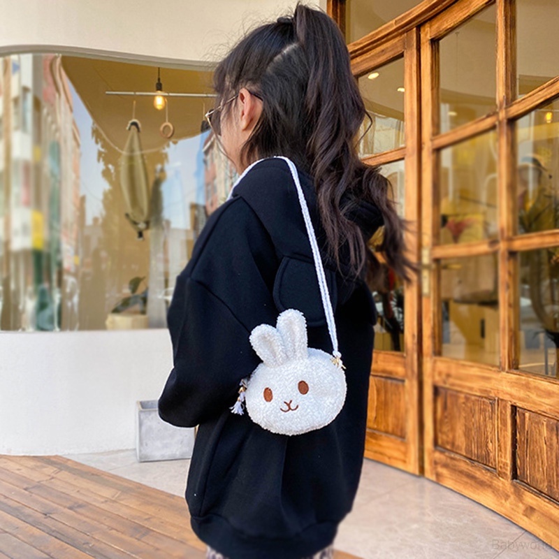 Túi Đeo Chéo mini Hình Thỏ Hoạt Hình Dễ Thương Cho Bé Gái