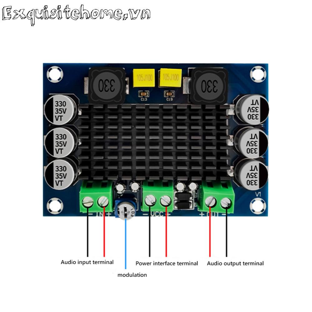 Bộ khuếch đại âm thanh đơn kênh xh-m542 tpa3116d2 bảng mạch khuếch đại kỹ thuật số ô tô 100w