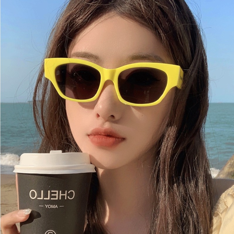 We flower Kính Mát Hình Chữ Nhật Chống Tia uv400 Thời Trang Cho Nam Nữ
