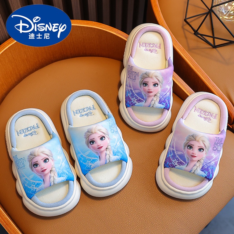 DISNEY Suge Dép Sandal Chống Trượt Họa Tiết Hoạt Hình frozen Xinh Xắn Dành Cho Bé