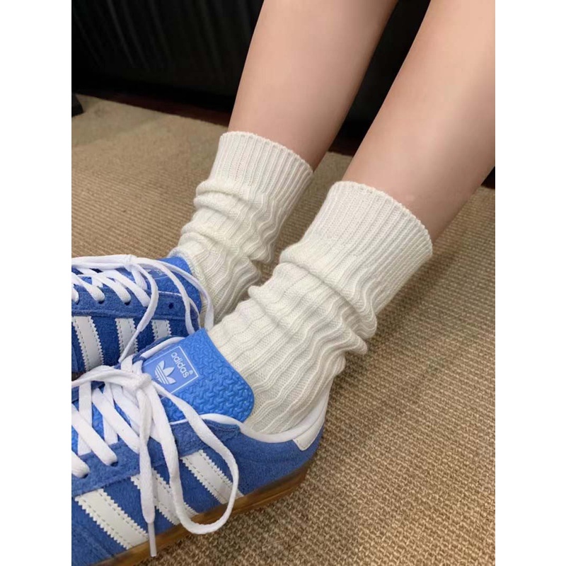 Vớ cotton Dày Dặn Màu Trơn Phong Cách Nhật Bản Đơn Giản Dành Cho Nữ