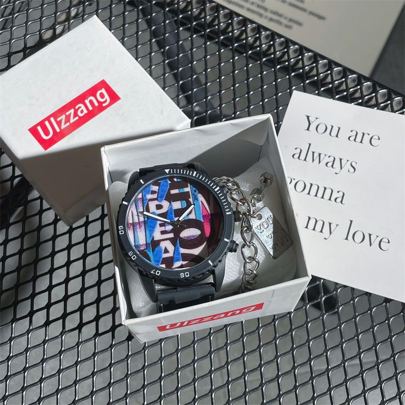 Đồng Hồ Đeo Tay graffiti Nhật Bản Mới 2022 Giá Trị Cao Phong Cách hip hop Dành Cho Học Sinh Nam Nữ Bán Chạy