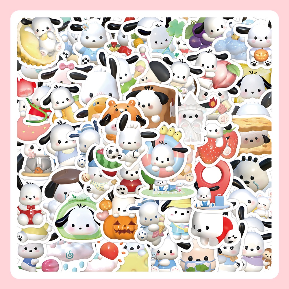 Sanrio Bộ 100 sticker 3d Chống Thấm Nước Xinh Xắn