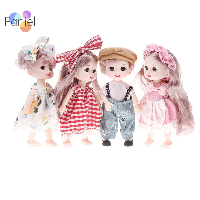 Búp Bê Bé Gái Mắt To 3d Có Khớp Cử Động 17Cm diy