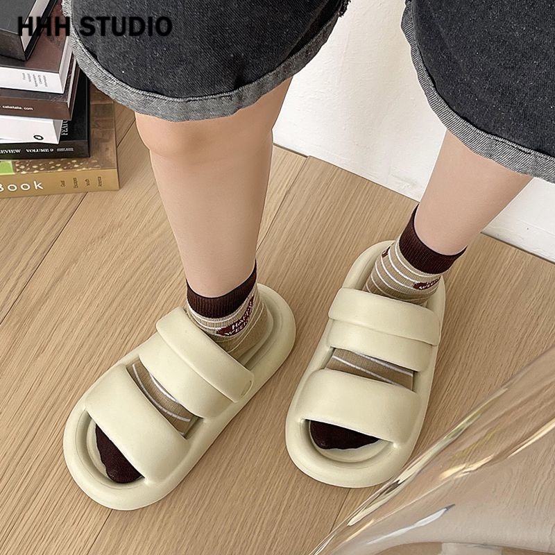HHH  dép cross đế cao 6cm Dép sandal nữ dép đi biển Chống bám bụi Bền Đa dụng Phối hợp dễ dàng FBT23004EC 41Z231008