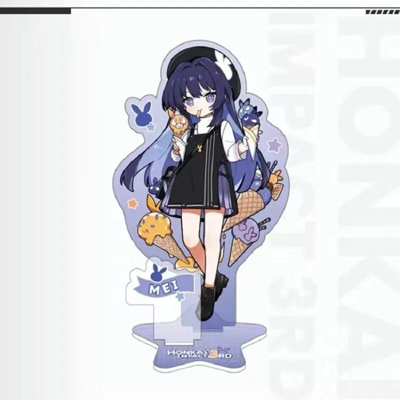 Mô hình Standee MIHOYO Genuine Acrylic Game Honkai Impact 3 Kiana Seele Mei Phụ kiện trang trí để bàn góc học tập