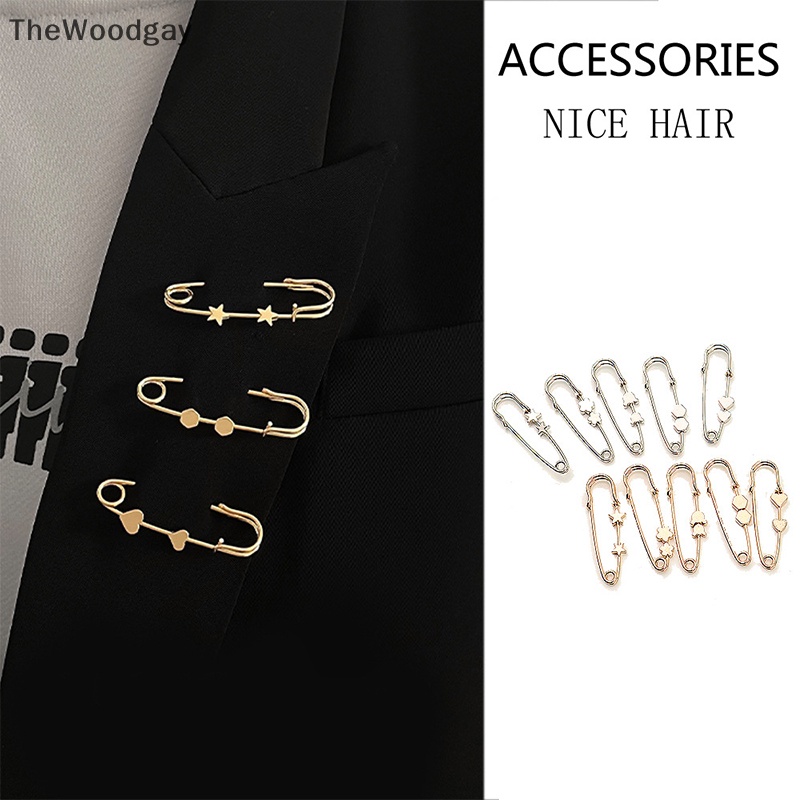 Ghim Cài Áo Hình Ngôi Sao / Trái Tim Điều Chỉnh Được Dành Cho Nữ