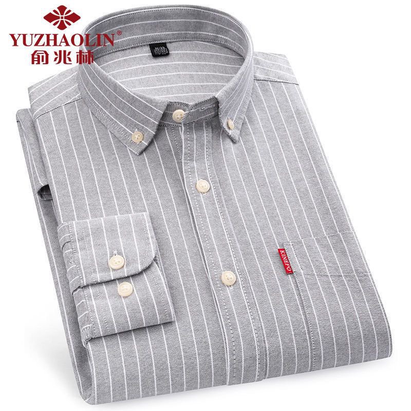 Áo Sơ Mi Tay Dài 100% cotton Thời Trang Cho Đàn Ông Trung Niên