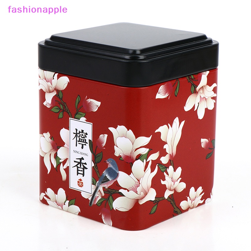 Hộp Thiếc Vuông Đựng Trà / Kẹo Thời Trang vintage