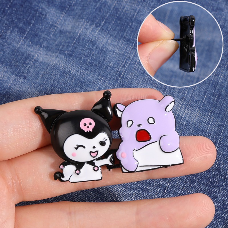 Nút Kim Loại Hình Gấu Hoạt Hình Dễ Thương Có Thể Tái Sử Dụng Gắn Lên Quần Jean Giảm Áp Lực