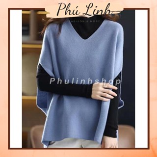 MS1200 Áo len nữ cánh dơi cổ tim siêu mềm mịn form rộng, áo len trung tuổi