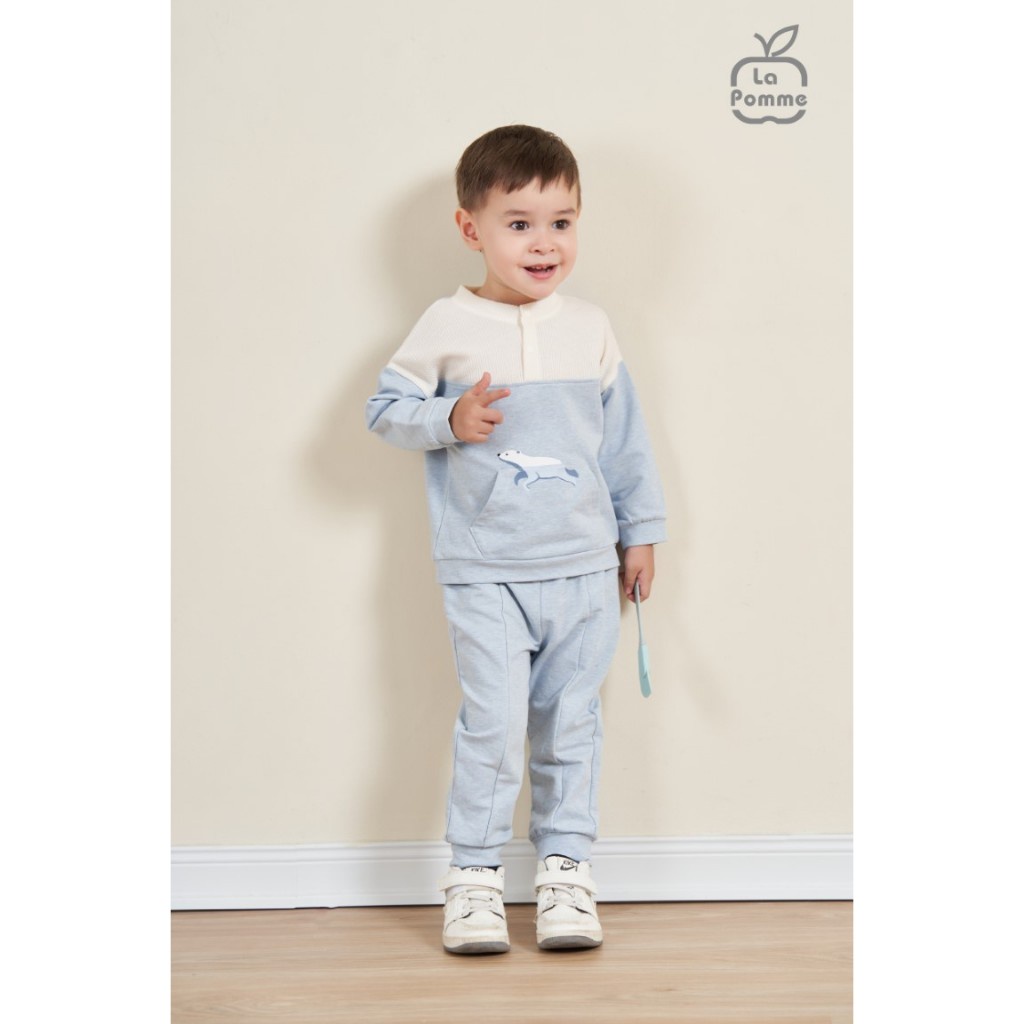 Bộ dài tay La Pomme Swimming Bear