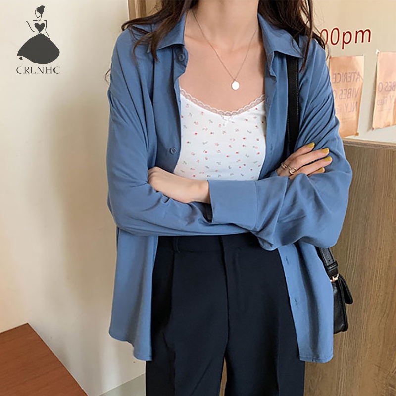 CRLNHC Áo Hai Dây Phối Ren Hoa Ngọt Ngào Thời Trang Mùa Hè Cho Nữ