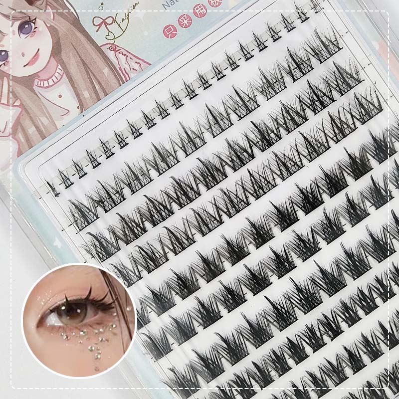 FEPO Lông Mi Giả 10 Hàng Có Keo Dày Và Cong Tự Nhiên Dành Cho Người Mới Bắt Đầu 4-13mm