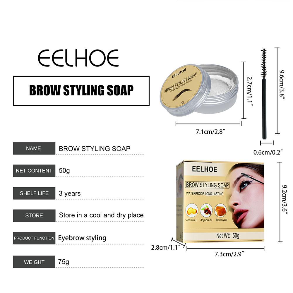 Elhoe Kem Kẻ Lông Mày Ba Chiều Màu Sắc Tự Nhiên Không Thấm Nước a9p0