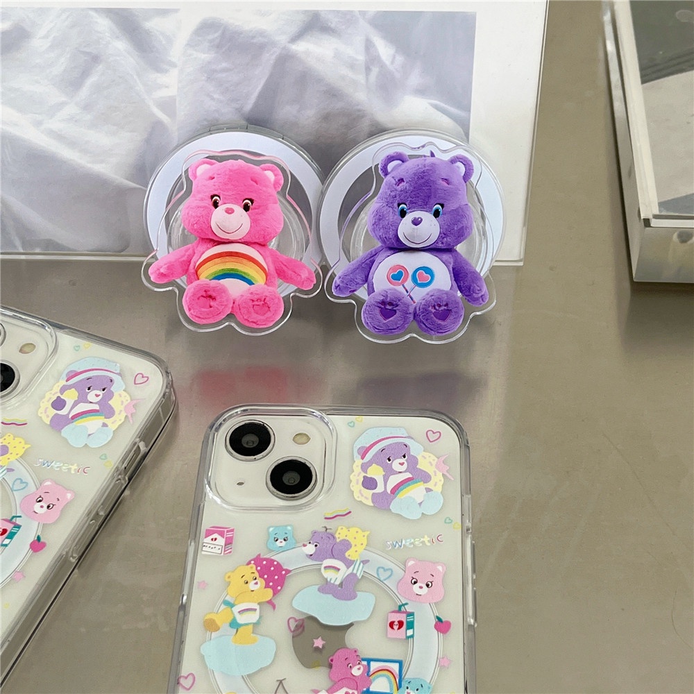 Ốp Điện Thoại Cứng Thân Thiện Với Môi Trường Hình Gấu Có Nam Châm Cho iphone 15 pro max 14 13 12 pro 11