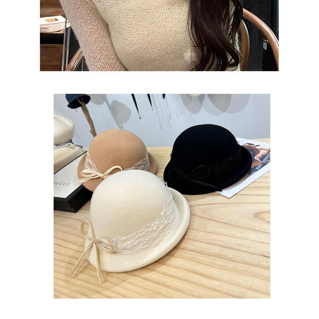 Mũ beret Len Phong Cách retro Thời Trang Thu Đông Dành Cho Nữ