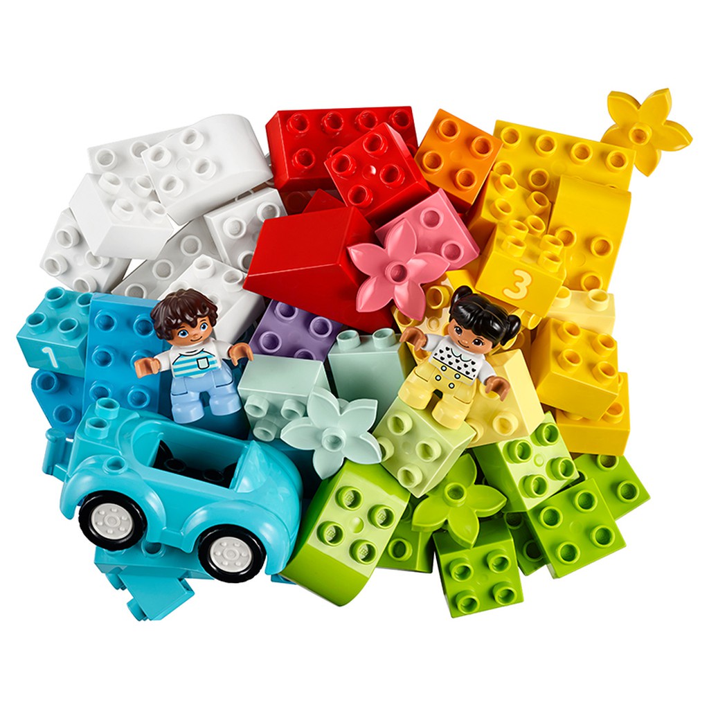 Xả hàng LEGO DUPLO 10913 Thùng Gạch Sáng Tạo - 65 chi tiết tặng kèm xe