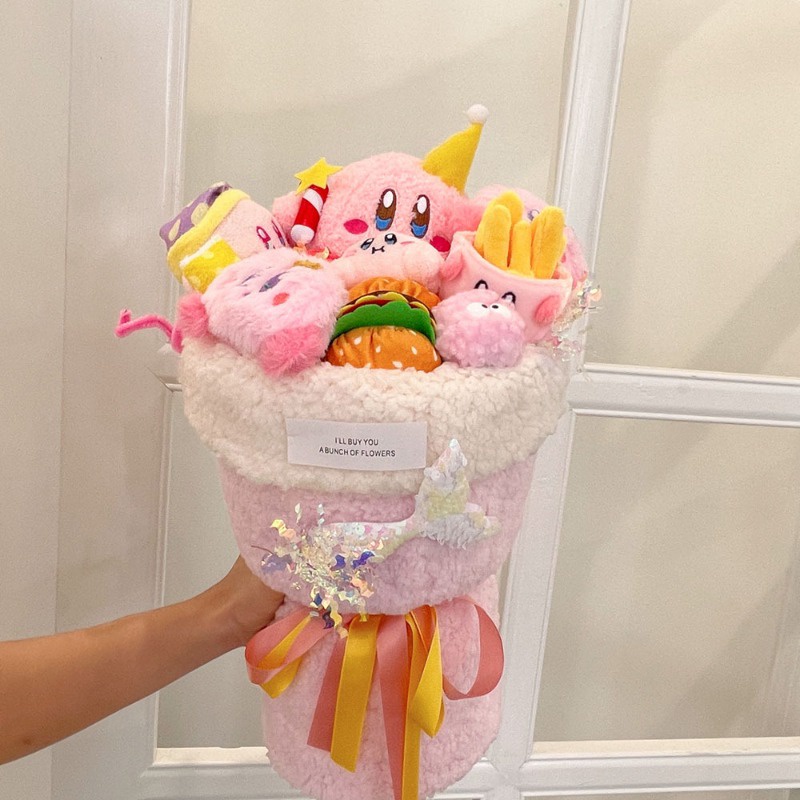 Dễ Thương Bó Hoa kirby Nhồi Bông Đáng Yêu Cho Bé