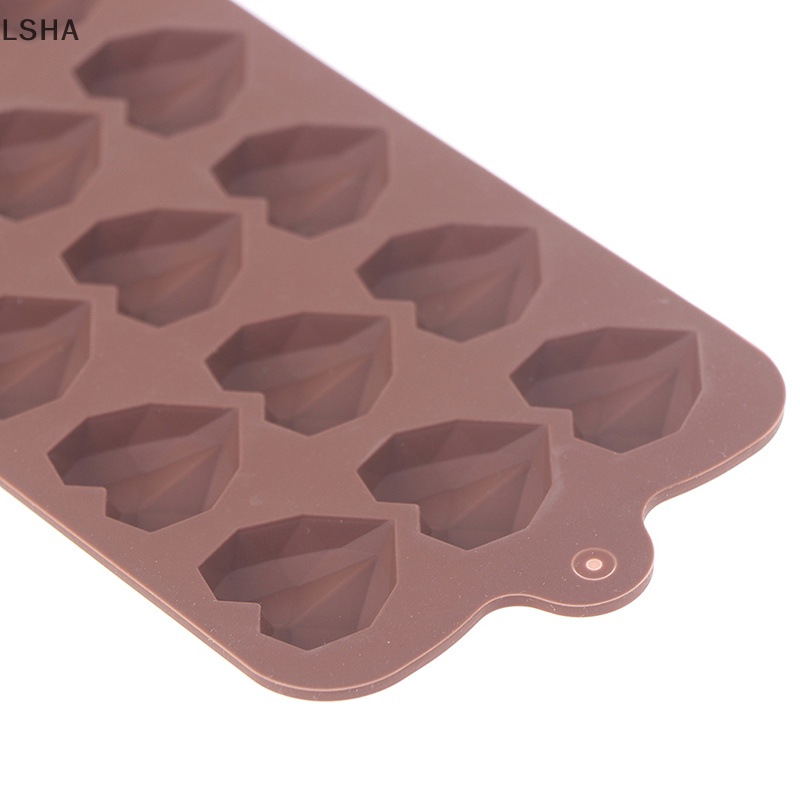 Khuôn silicone 15 Ngăn Tạo Hình Trái Tim Làm Bánh Kẹo / Thạch